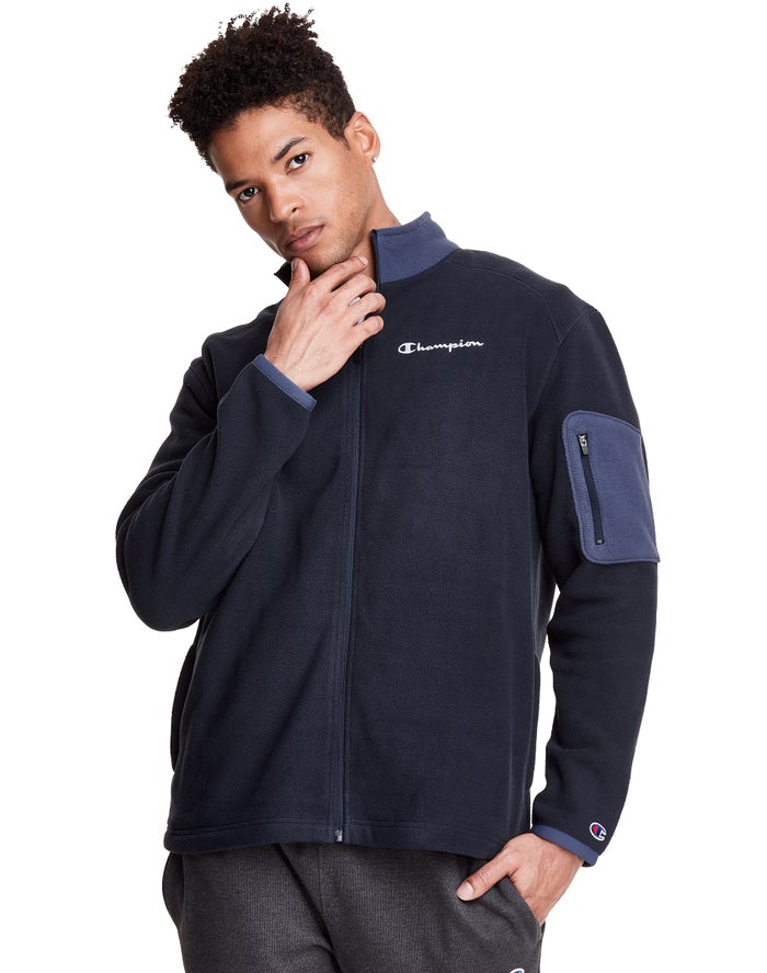 Champion Jas Heren - Donkerblauw - Polar Fleece Full Zip ( 716940-BOH )